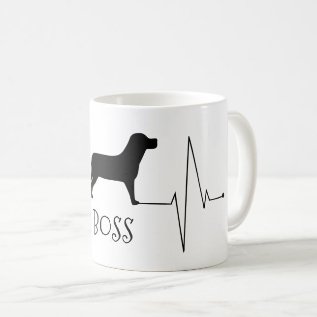 Caneca De Café Labrador Personalizado Ama Meu Cachorro Bater (Frente Esquerda)