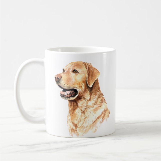 Caneca De Café Labrador personalizado Labrador Retriever (Esquerda)