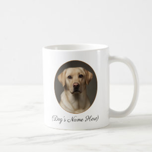 Caneca De Café Labrador Retriever Amarelo Personalizado ao Meu La