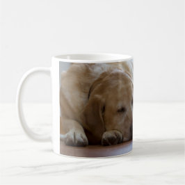 Caneca De Café Labrador retriever amarelo sonolento