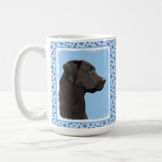 Caneca De Café Labrador Retriever Black Painting Original Dog Art