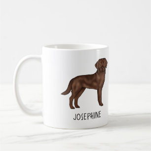 Caneca De Café Labrador Retriever Chocolate Cute Lab Nome Persona