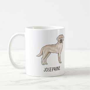 Caneca De Café Labrador Retriever Creme Cachorro Lab Personalizad