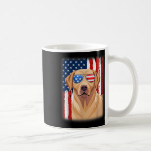 Caneca De Café Labrador Retriever Dog America Flag 4 De Julho Us
