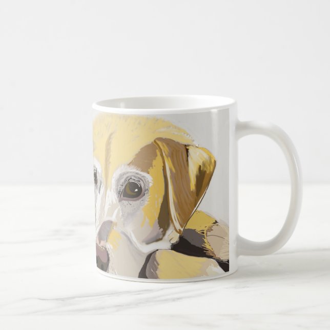 Caneca De Café Labrador Retriever Dourado (Direita)