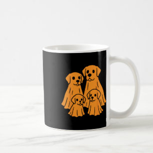 Caneca De Café Labrador Retriever Halloween Ghost Family Engraçad