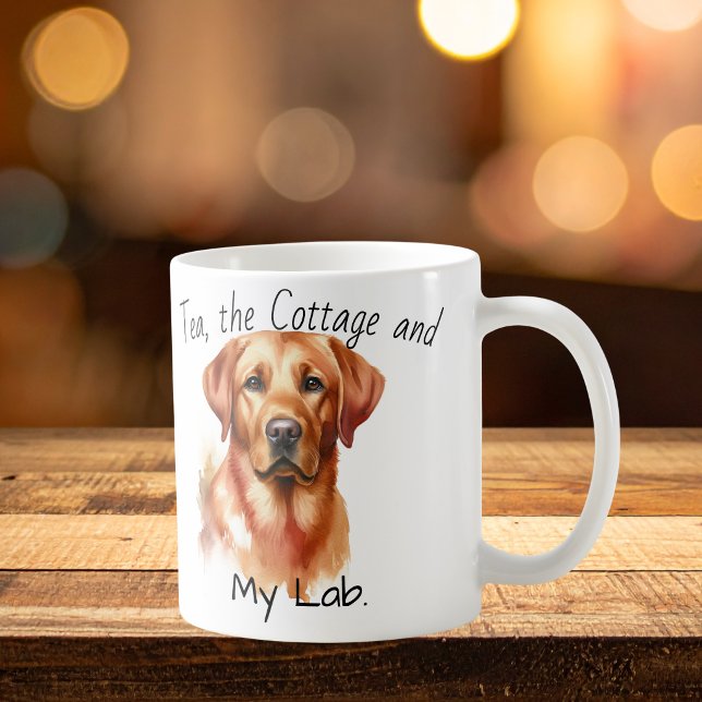 Caneca De Café Labrador Retriever Marrom Fofo personalizado (Criador carregado)