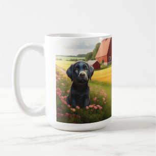 Caneca De Café Labrador Retriever na Fazenda