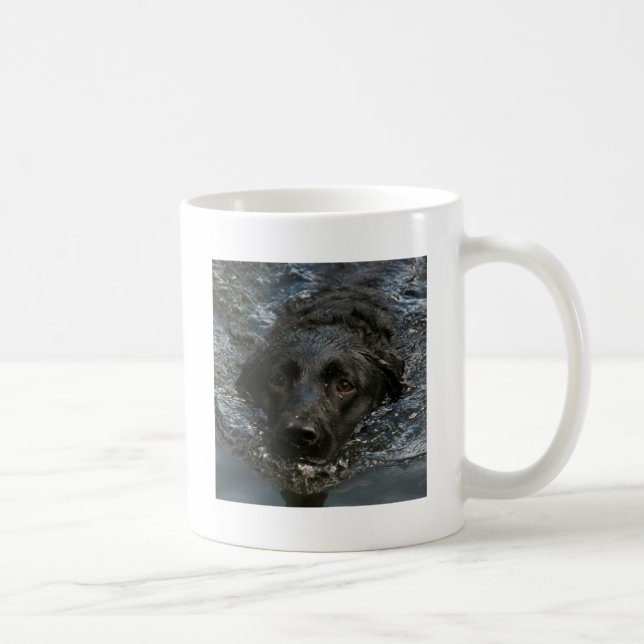Caneca De Café Labrador retriever preto customizável (Direita)