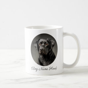 Caneca De Café Labrador Retriever Preto Personalizado ao Meu Lado