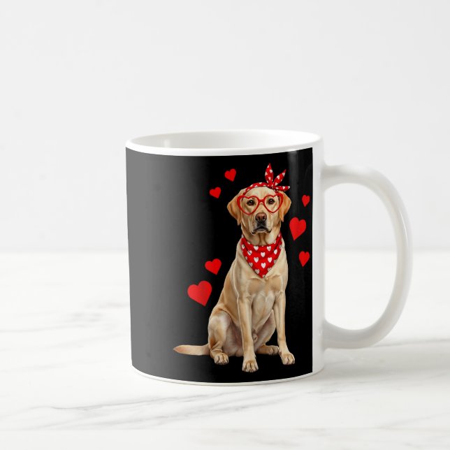 Caneca De Café Labrador Retriever Valentines Day Dog Lover Heart  (Direita)