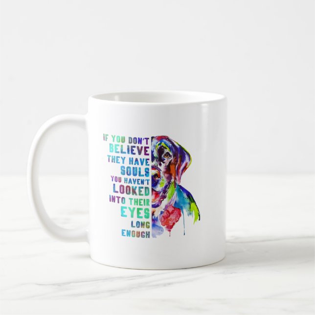 Caneca De Café Labrador Trabalho de arte se não acredita que o fi (Esquerda)