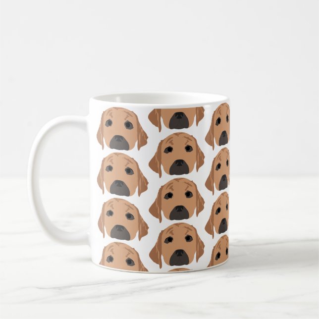 Caneca De Café Labradores Amarelos em Mug (Esquerda)