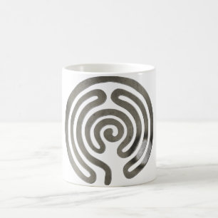Caneca De Café labyrinth antique silver