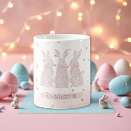 Caneca De Café Lace Bunny Páscoa Mug Personalizado