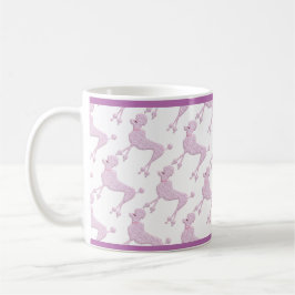Caneca De Café Lace de Poodle Rosa Vintage, Bonito