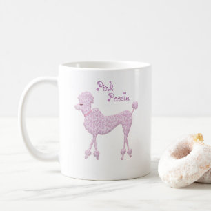 Caneca De Café Lace de Poodle Rosa Vintage, Bonito