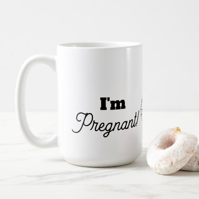 Caneca De Café Lace Falso para Futuros Pais (Com Donut)