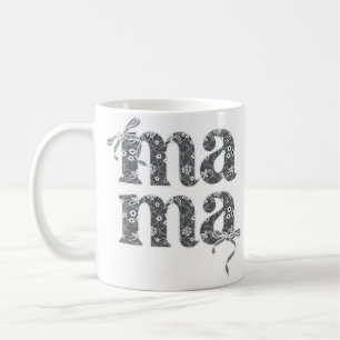 Caneca De Café Lace Mama Typografia