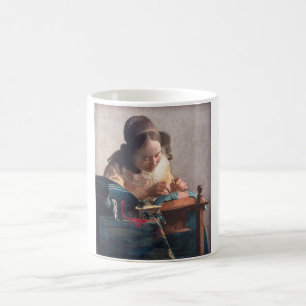 Caneca De Café Lacemaker, Johannes Vermeer, 1669-1670