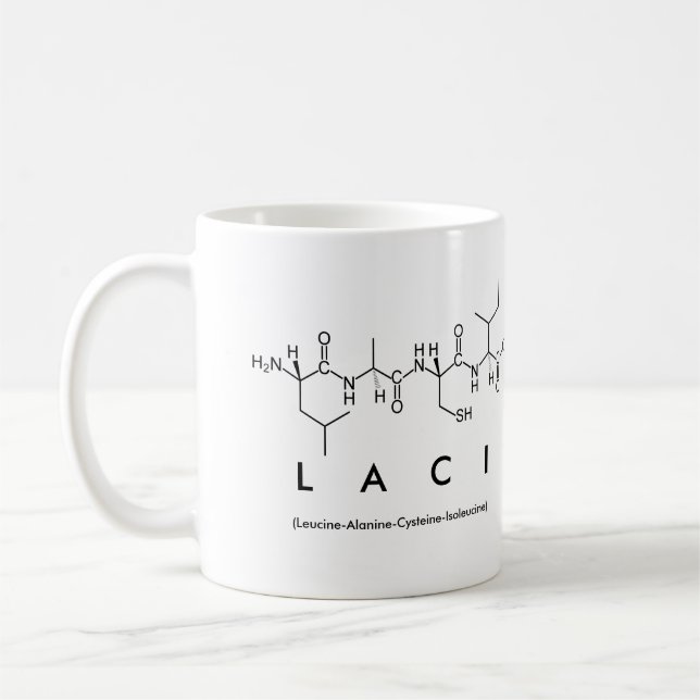 Caneca De Café Laci peptide nome mug (Esquerda)