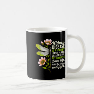 Caneca De Café Laço borboleta de conscientização sobre doenças re