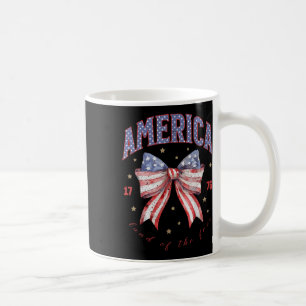 Caneca De Café Laço Coquete 4 De Julho Feminino América Patriótic