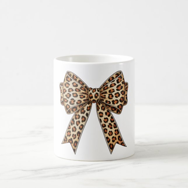 Caneca De Café Laço Coquete Leopardo Sublimação Chita (Centro)