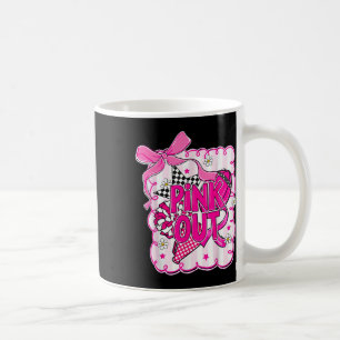 Caneca De Café Laço Coquete Rosa Contra o Futebol Americano da Eq