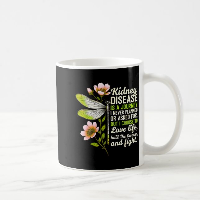 Caneca De Café laço de borboleta de conscientização sobre doença  (Direita)