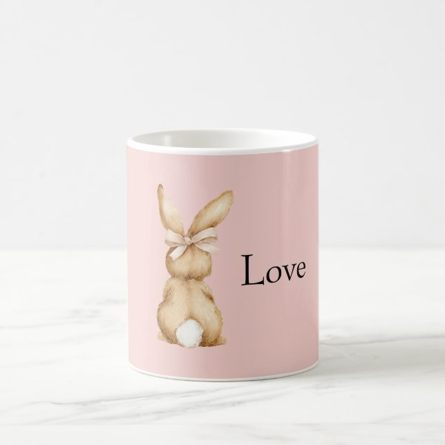 Caneca De Café Laço de Coelho Rosa Cauda Branca (Centro)