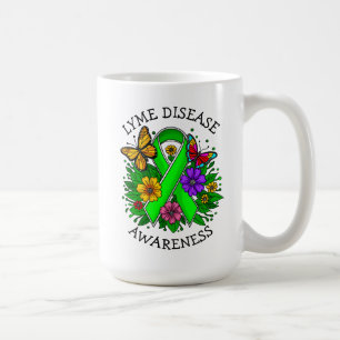 Caneca De Café Laço de Conscientização da Doença de Lyme