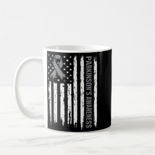 Caneca De Café Laço de Conscientização da Doença de Parkinson Ban