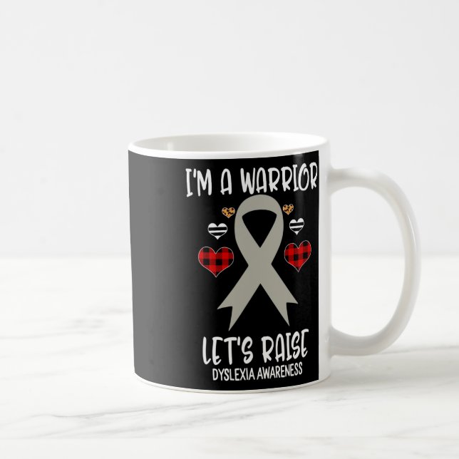 Caneca De Café Laço de Conscientização Eu Sou Guerreiro Vamos Lev (Direita)