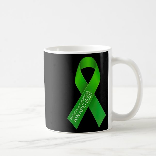 Caneca De Café Laço de Conscientização sobre Superdose (Direita)