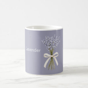 Caneca De Café Laço de Creme de Flores de Lavanda