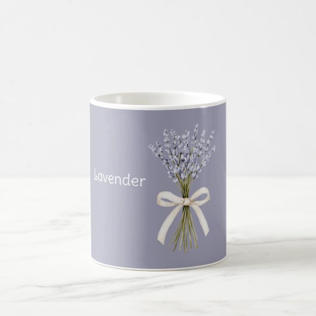Caneca De Café Laço de Creme de Flores de Lavanda (Centro)