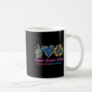 Caneca De Café Laço de Girassol Gravidez Perda de Conscientização