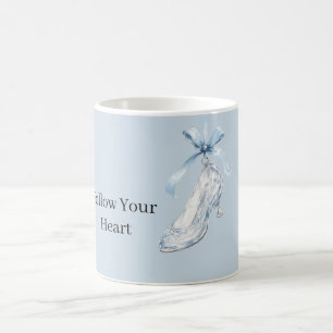 Caneca De Café Laço de Sapato de Salto Alto Baby Blue