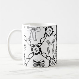 Caneca De Café Laço Preto Coquete