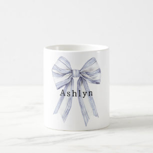 Caneca De Café Laço Roxo Branco Chic