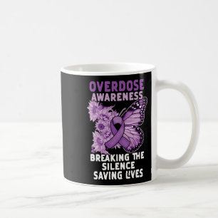 Caneca De Café Laço Roxo de Conscientização sobre Superdose Depen