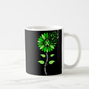 Caneca De Café Laço verde girassol paralisia cerebral pc conscien