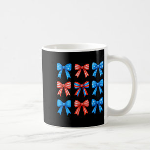 Caneca De Café Laços Coquete Vermelho Branco Azul Bandeira dos EU