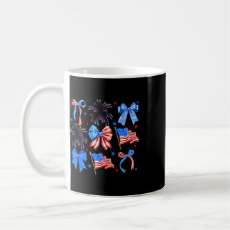 Caneca De Café Laços Coquette Vermelho Branco Azul Bandeira EUA 4