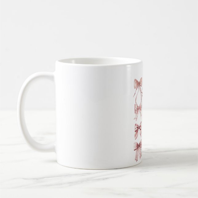 Caneca De Café Laços Rosados (Esquerda)