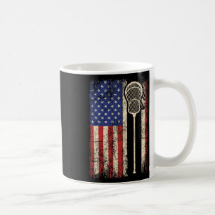 Caneca De Café Lacrosse American Flag Sport Team Stick Men 4t