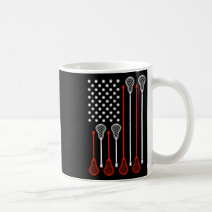 Caneca De Café Lacrosse American Flag - Usa Patriotic Lax