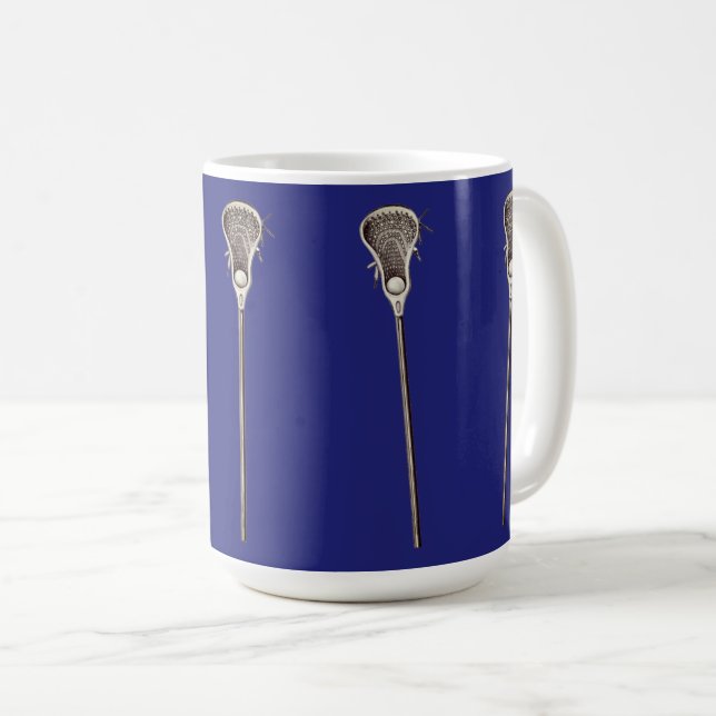 Caneca De Café Lacrosse Blue Coffee Mug (Frente Esquerda)