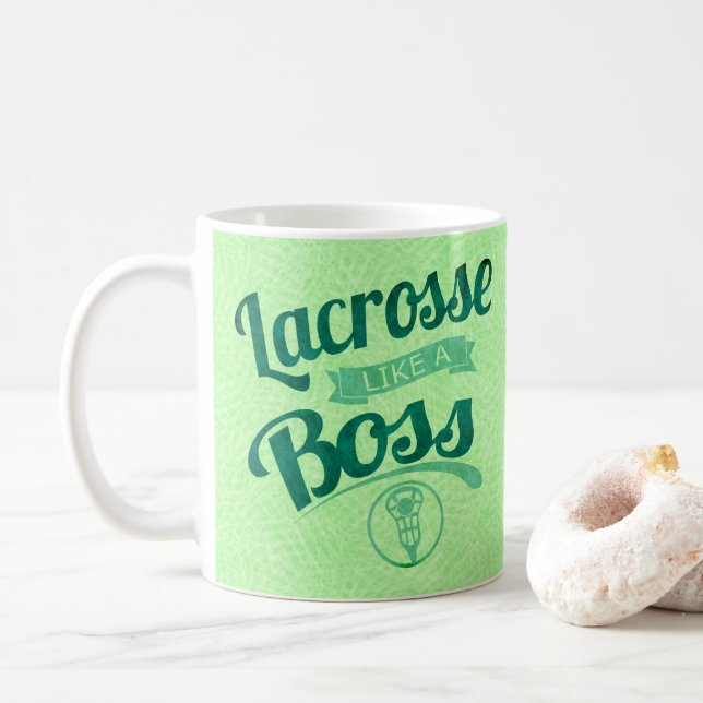 Caneca De Café Lacrosse Como Um Chefe (Com Donut)